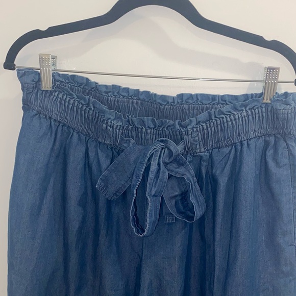 MICHAEL Michael Kors Women's Wide Leg Pull On Chambray Pants, sz 1X - Picture 4 of 11